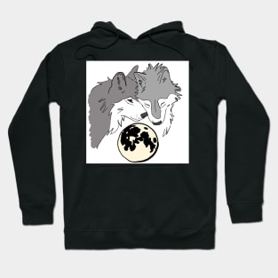 Hug Wolves Moon Color Hoodie